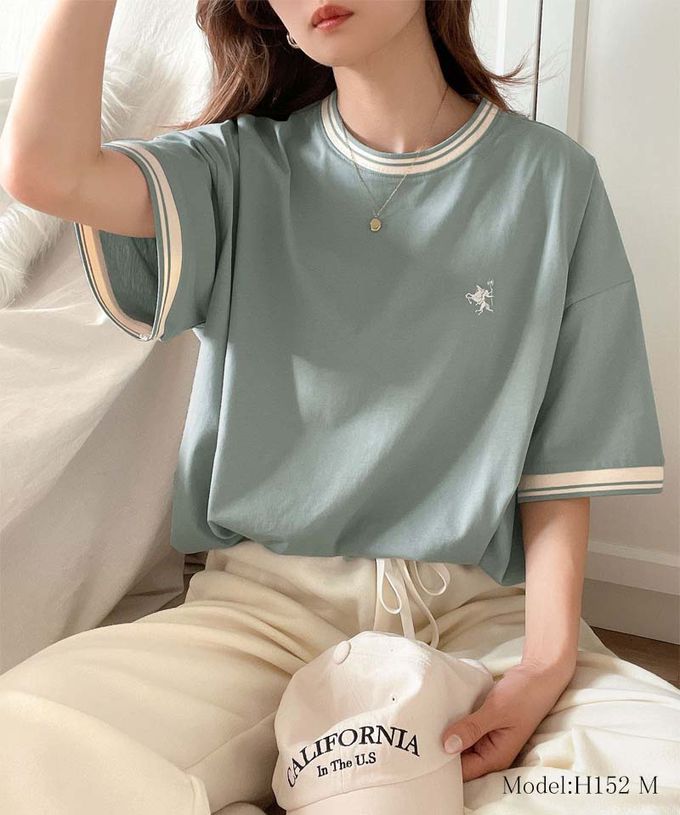 日本 Classical Elf - Java 100%天竺棉 刺繡舒適短袖上衣-白