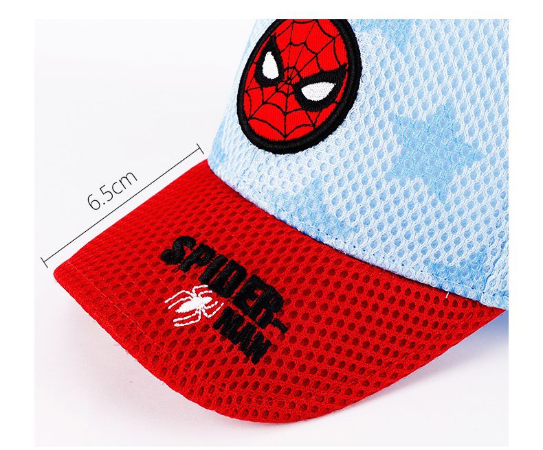 卡通英雄兒童棒球帽-Q版美國隊長-淺藍+白