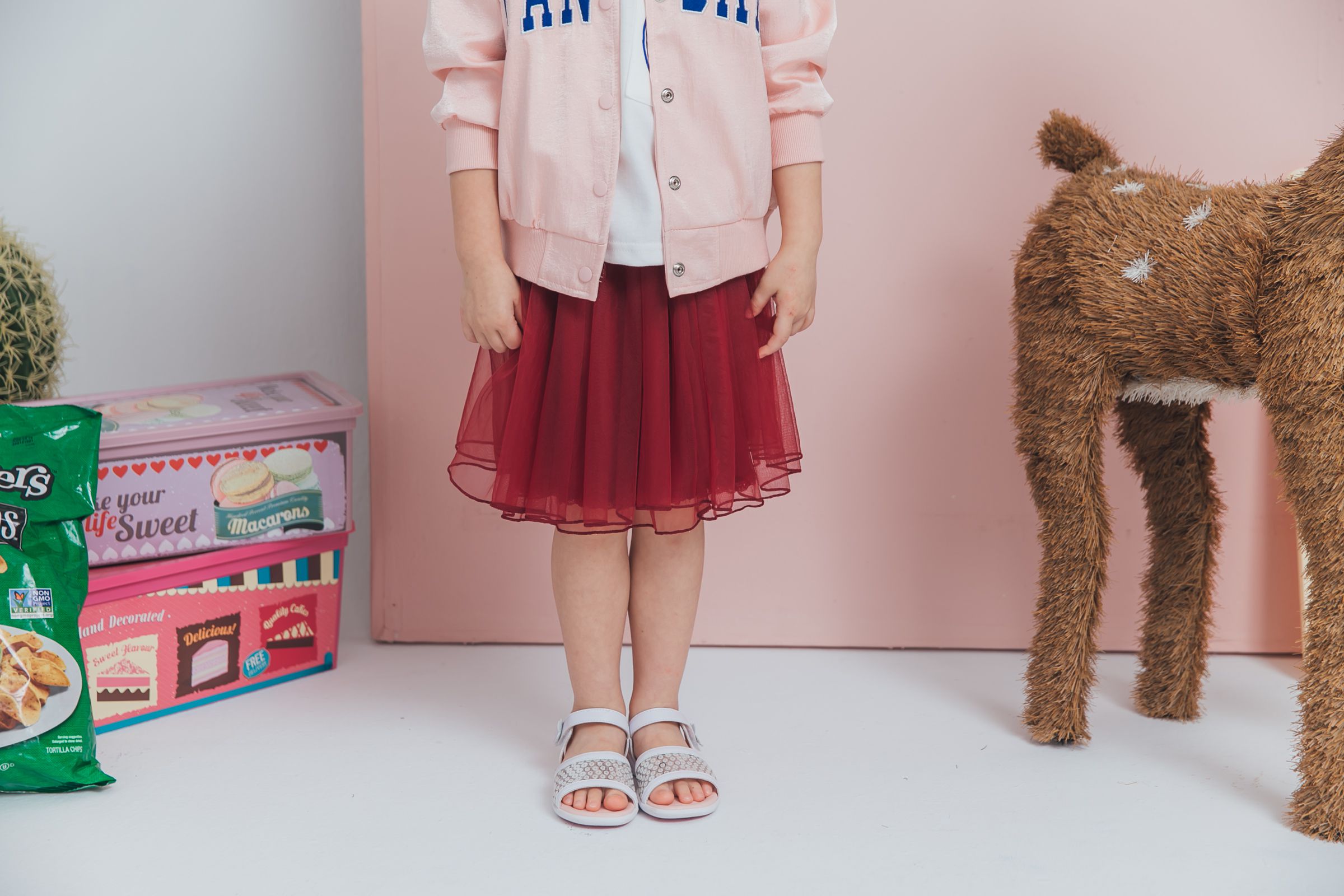 Peachy - 北鼻款*獨家訂製綿柔空氣紗裙-短裙款-性感酒紅