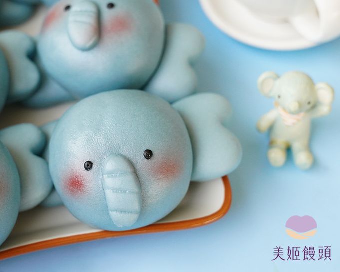美姬饅頭 - 小象鮮乳造型芝麻包