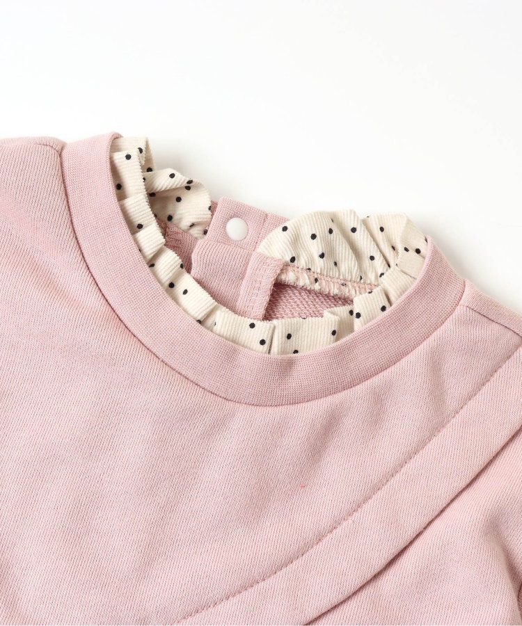 日本 apres les cours - 假二件交叉拼接氣質少女洋裝-白x格紋