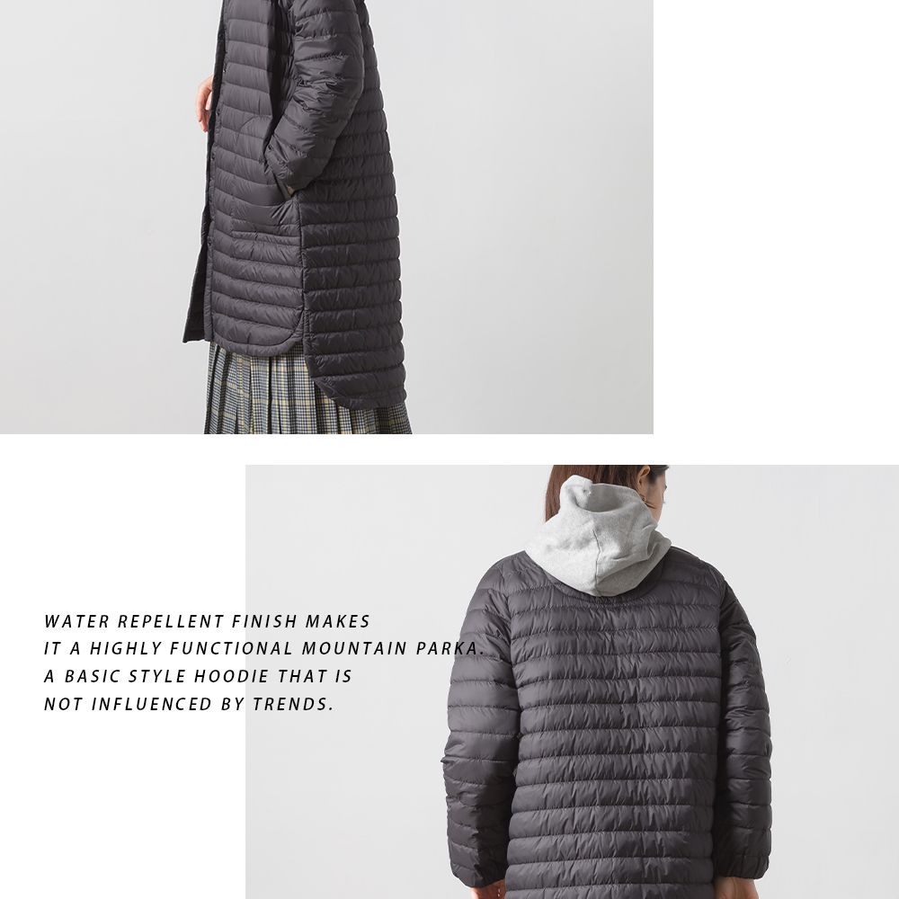 日本 OMNES - 90%羽絨 超保暖輕量長版羽絨外套-黑