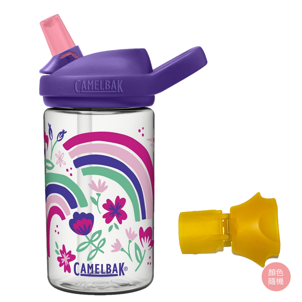 CamelBak - 【贈防塵蓋】EDDY+ 兒童吸管運動水瓶-彩虹花卉 (400ml)-145g