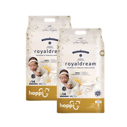 Hoppi - royaldream 皇家系列嬰兒尿布－黏貼型(S)－56片－2袋