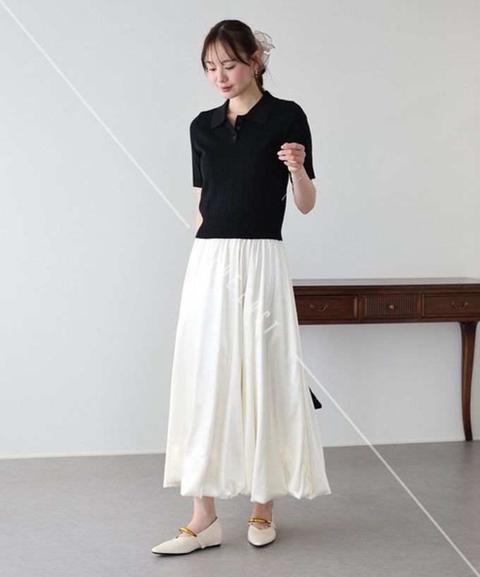 日本 BLUE EAST - 都會氣息寬羅紋針織短袖polo衫-煙燻藍