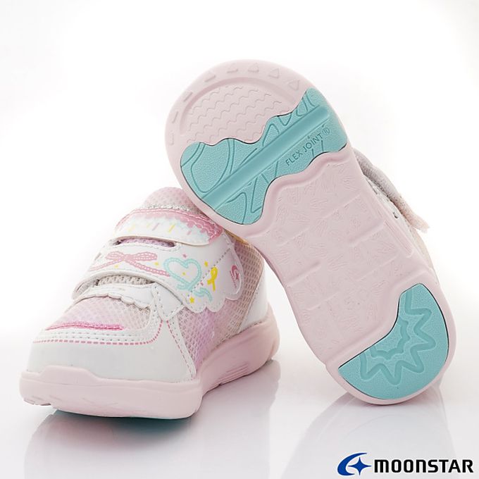 Moonstar日本月星 - 月星速洗樂系列-速乾機能童鞋款-CRC23318白粉(中小童段)-機能運動鞋-白粉