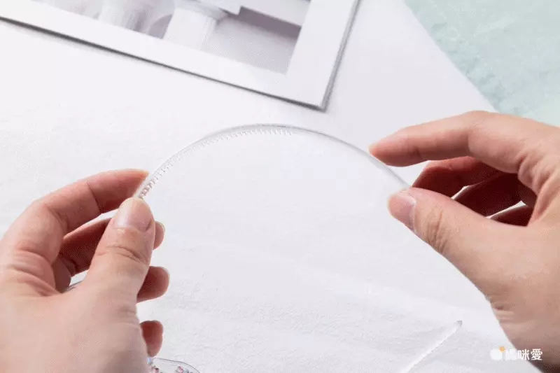 流沙感蝴蝶結透明髮箍-橘色