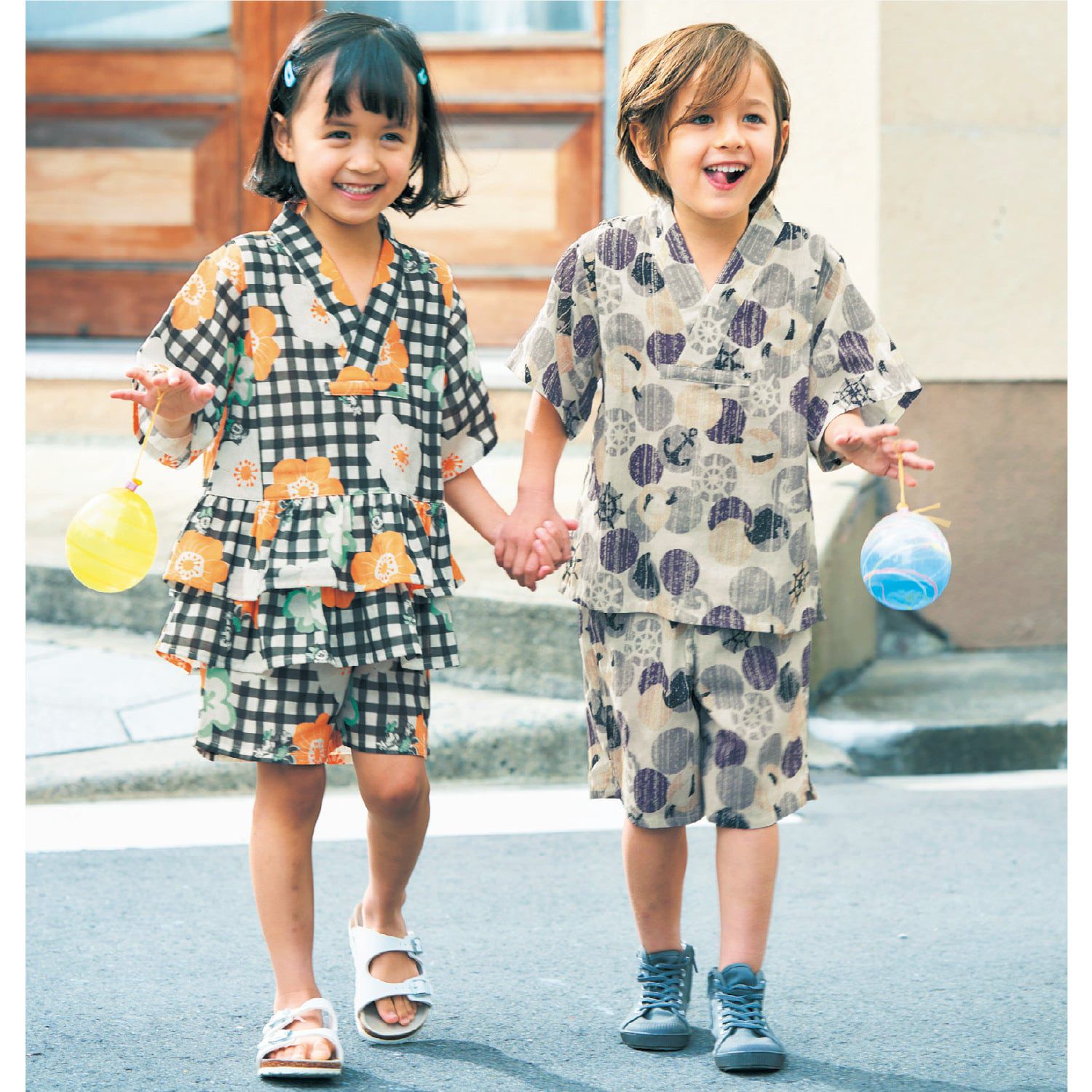 日本千趣會 - 迪士尼二重紗荷葉邊短袖甚平-米妮花園-嫩綠