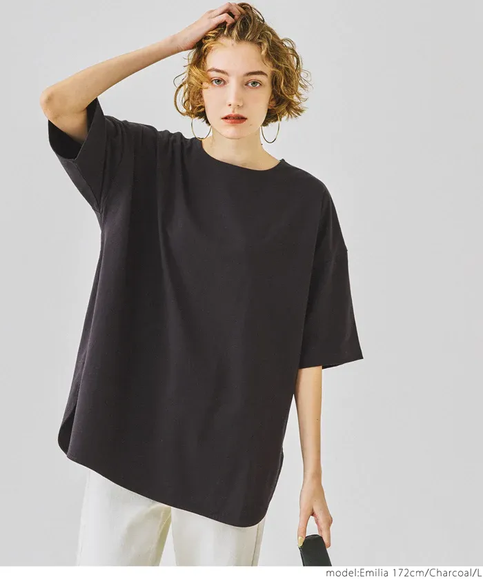 日本 COCA - 100%美國棉 透氣修臀長版上衣-白