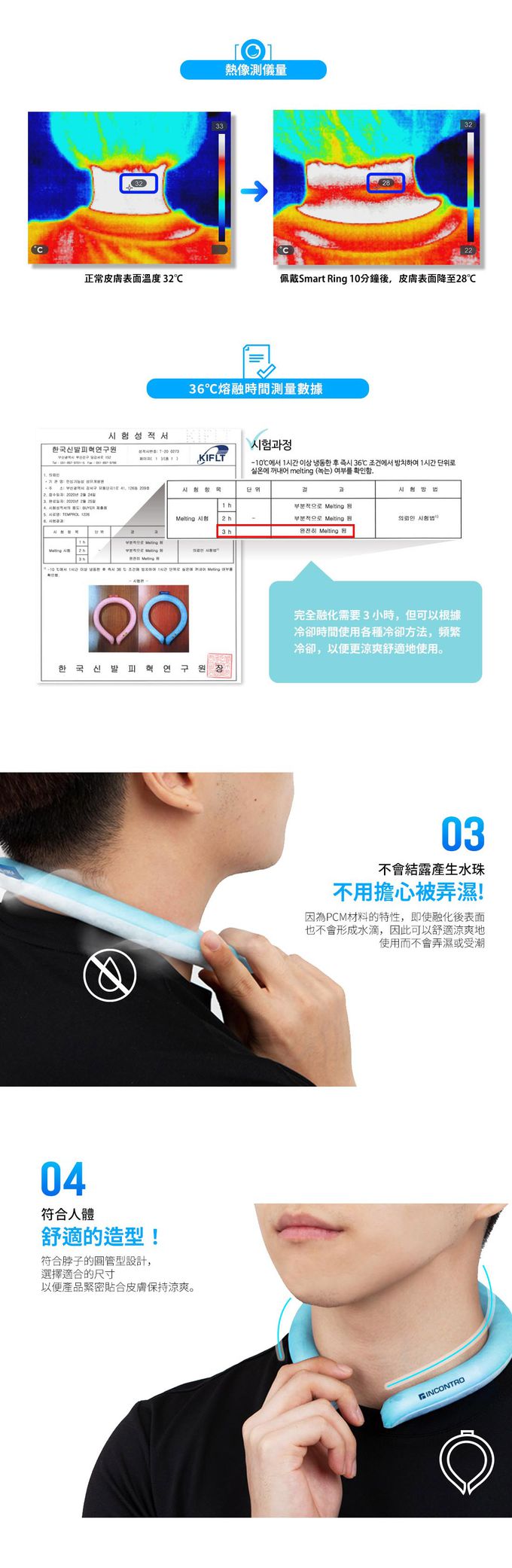 Smart Ring - 智慧涼感環-幾何-藍紫-M