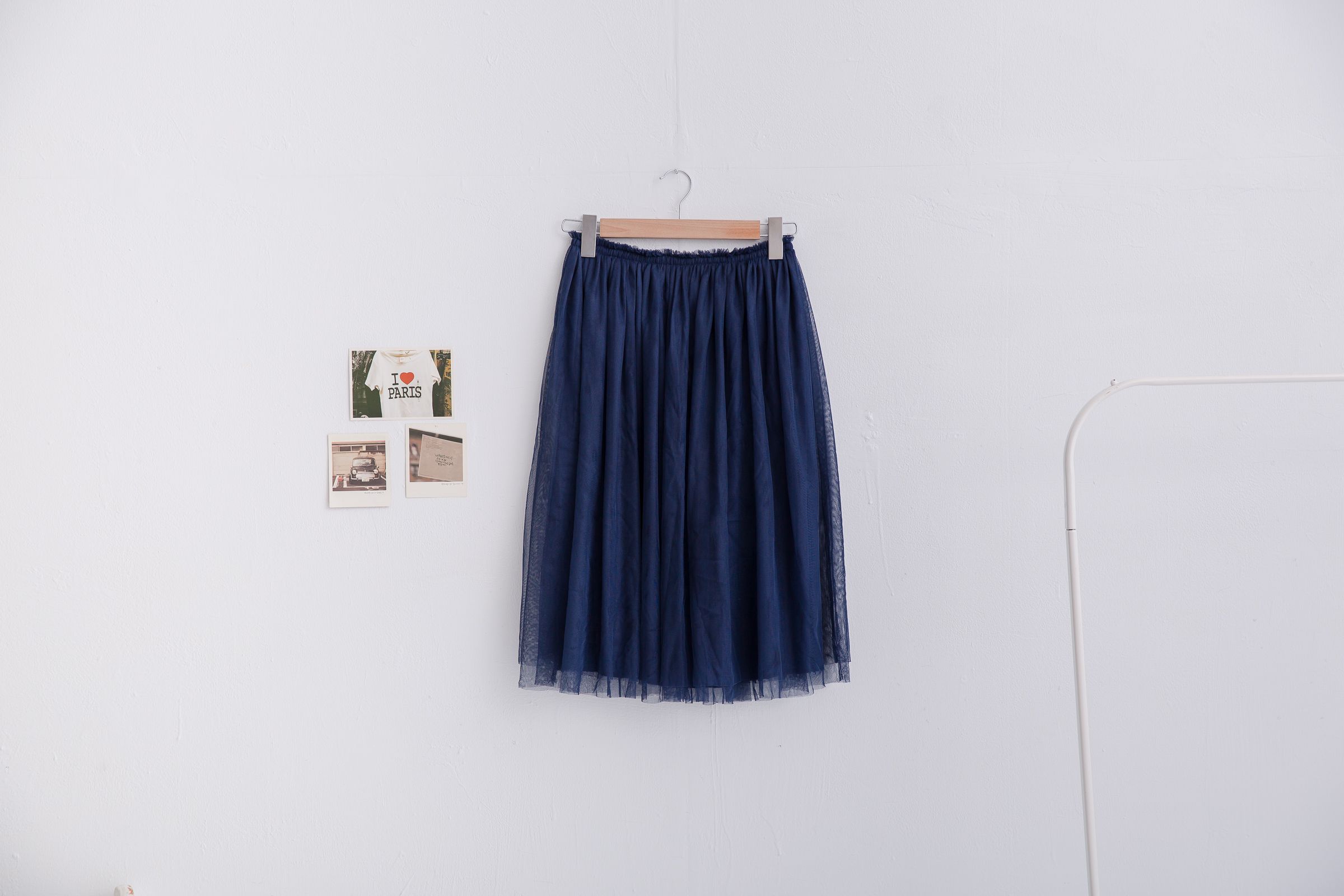 Peachy - 獨家訂製綿柔半身紗裙-半身中長版-午夜藍 (F)