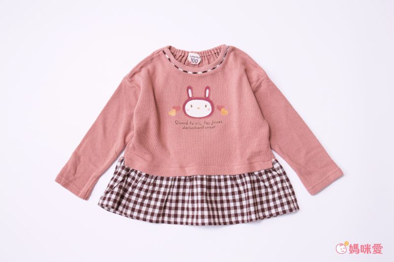 日本 ZOOLAND - 童趣印花圓領長袖上衣-吊帶小熊-薄荷綠