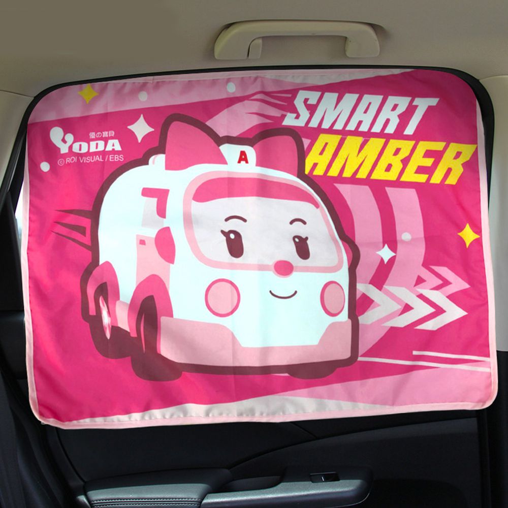 YODA - 救援小英雄波力車用遮陽簾/車窗簾-Amber-粉色