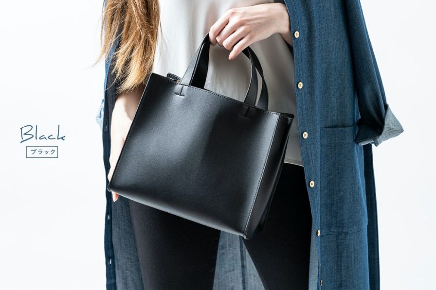 日本 MURA - [樂天NO.1] Square輕量皮革方形托特包-深可可 (26x23x16cm)