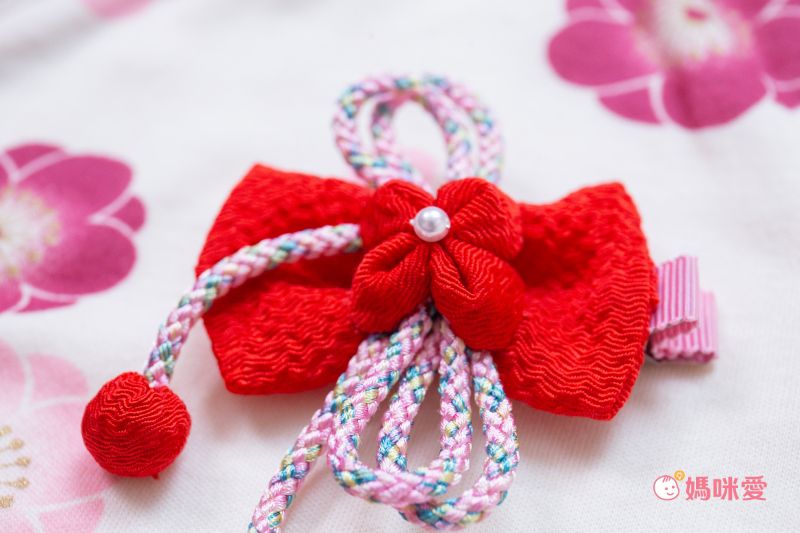 日本服飾代購 - 日式傳統蝴蝶結髮夾-繩式-粉 (FREE)