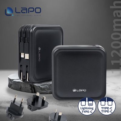 LaPO - WT-08P系列 全功能 11200mAh 無線充電行動電源 (3.5代進化款)-城影灰