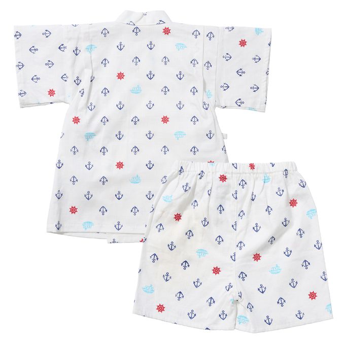 akachan honpo - 兩件式甚平-南十字星-米白色 (90cm)