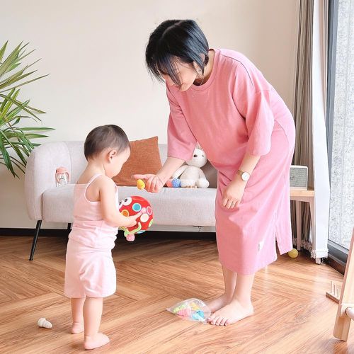 棉甜連身哺乳裙