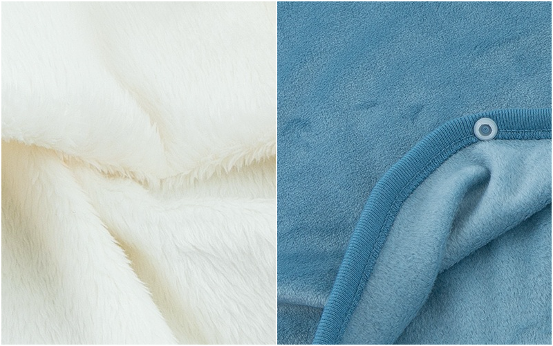 韓國 Cordi-i - 短絨毛保暖防踢被-藍色大象