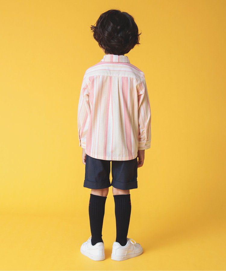 日本 BREEZE - [推薦]氣質系正式領長袖襯衫-素面-米白