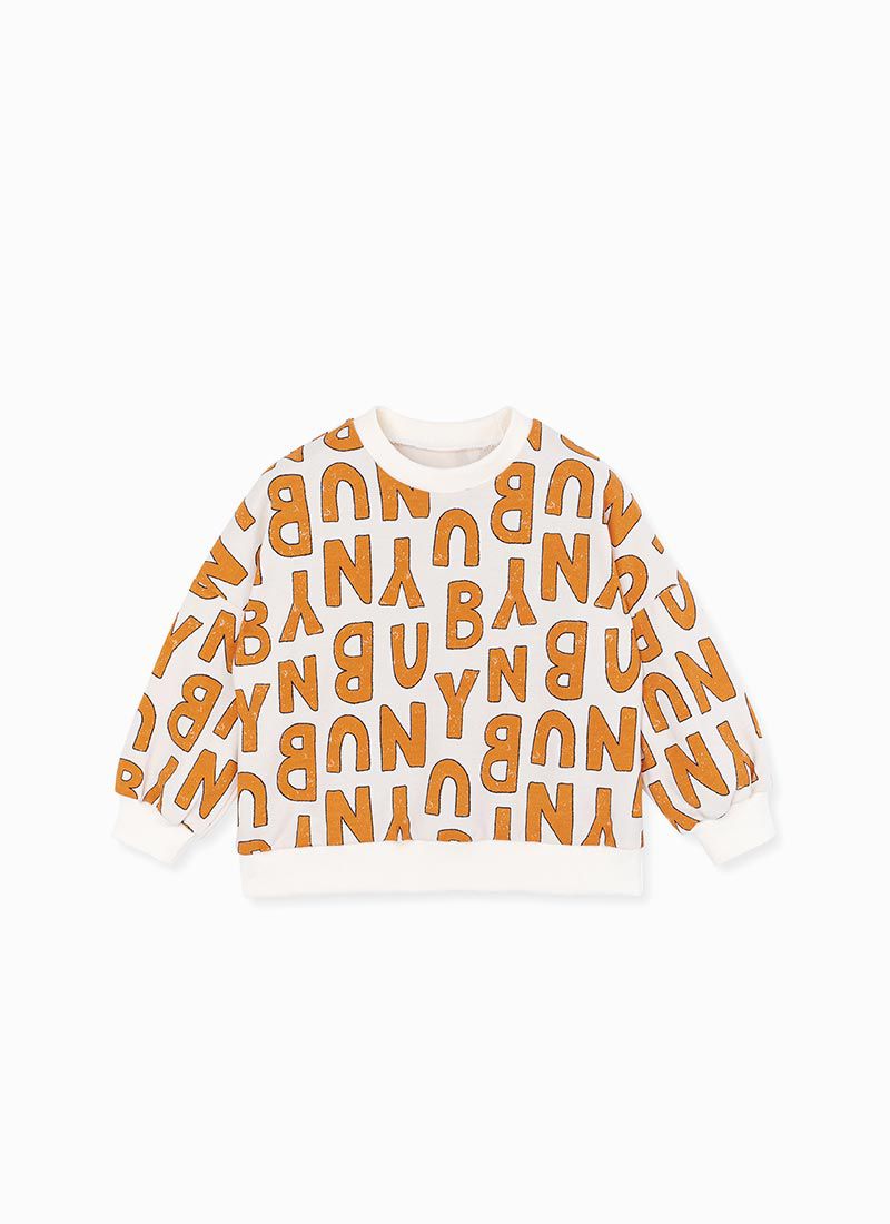 韓國 OZKIZ - 滿版字母印長袖大學T