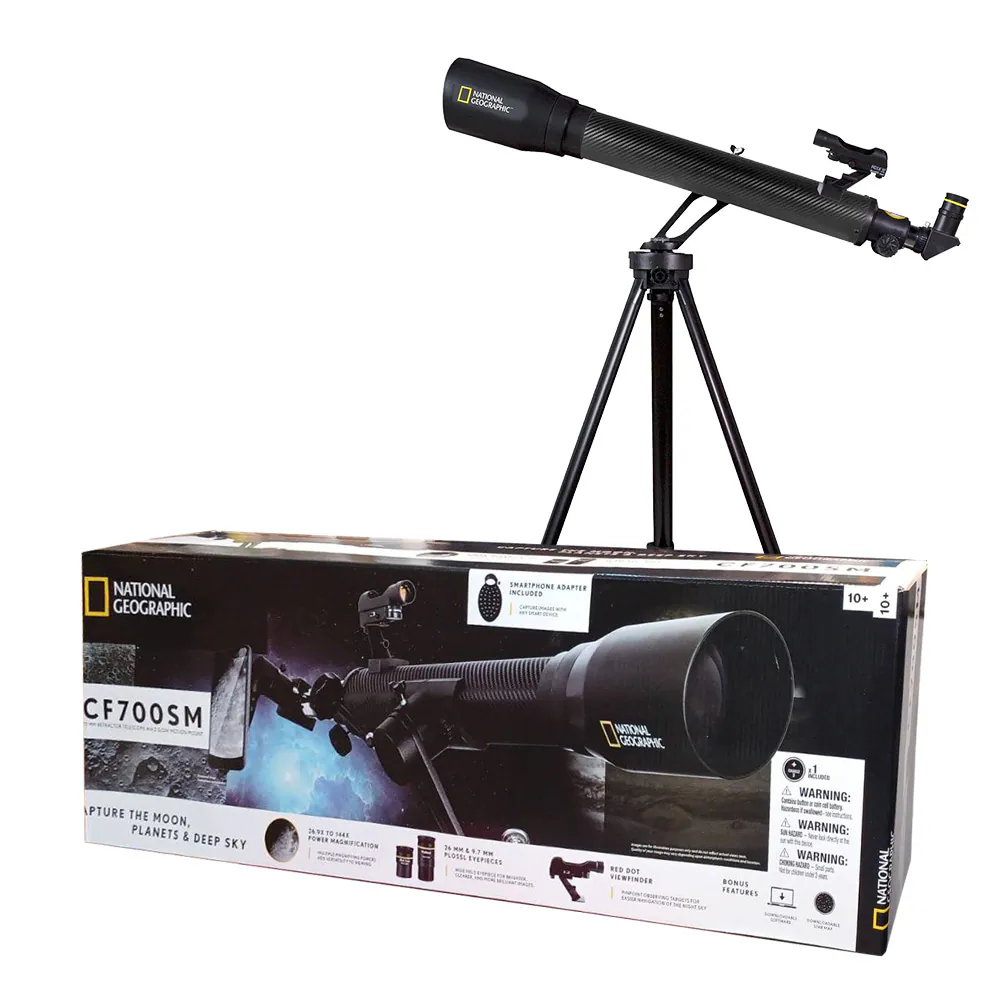 國家地理｜70毫米可調整高度三腳架折射望遠鏡