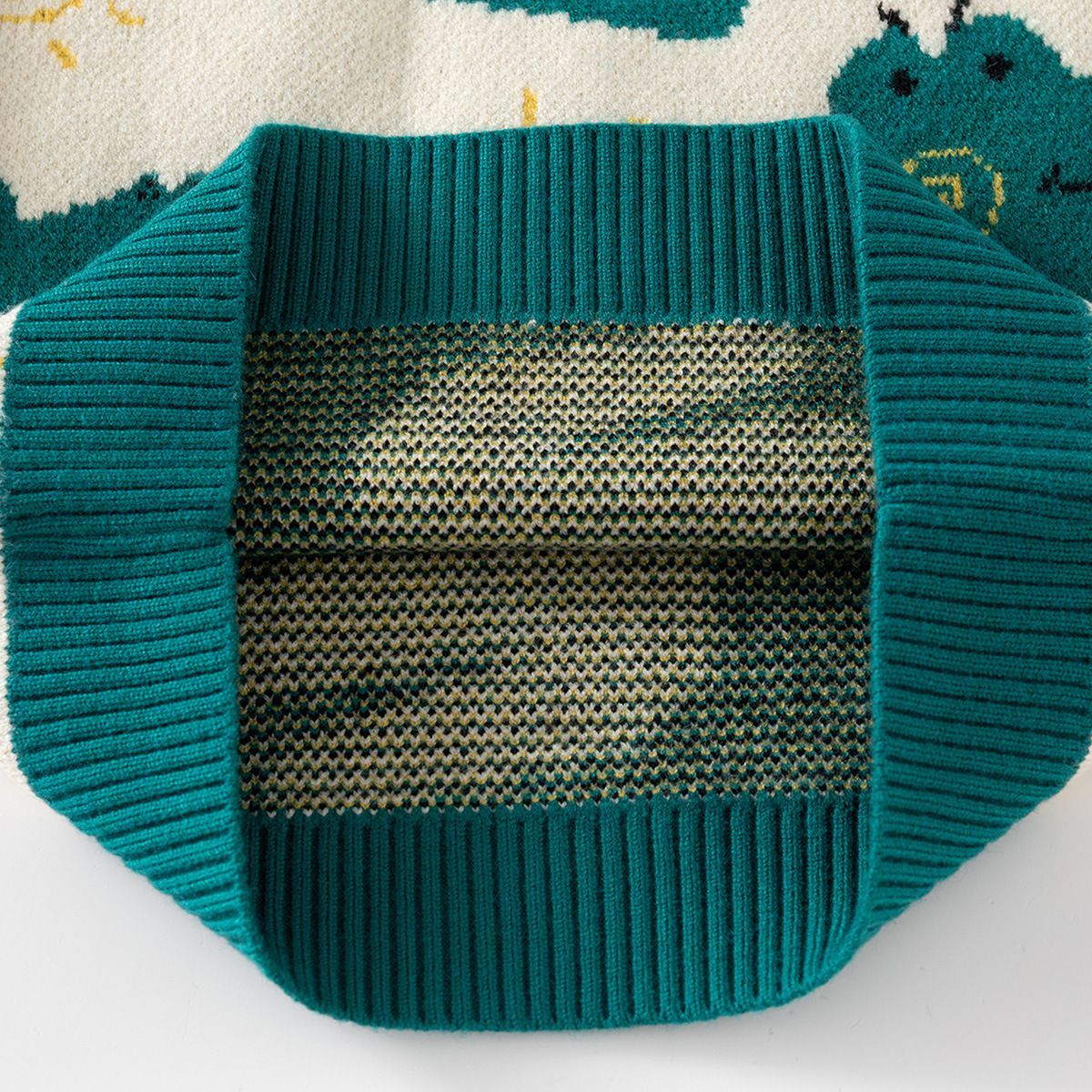 WELLKIDS - 圓領長袖針織毛衣-鱷魚-藍色