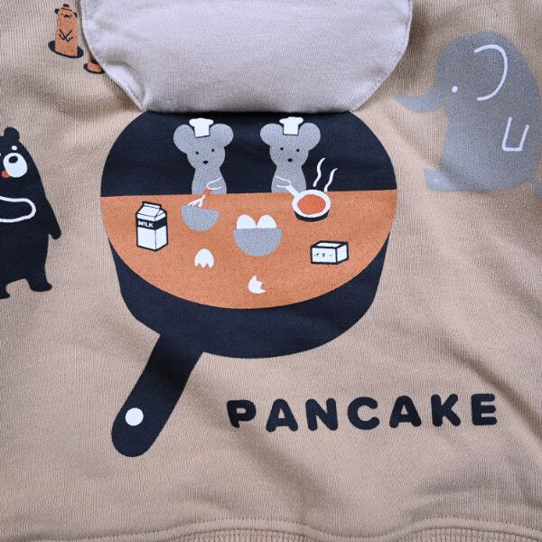 日本 Baby Room - 裏毛立體翻翻樂長袖上衣-森林露營-濃綠