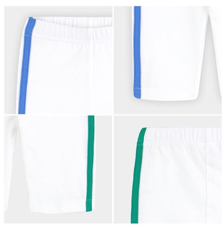 韓國 HEJMINI - 側邊條紋5分內搭褲-黑