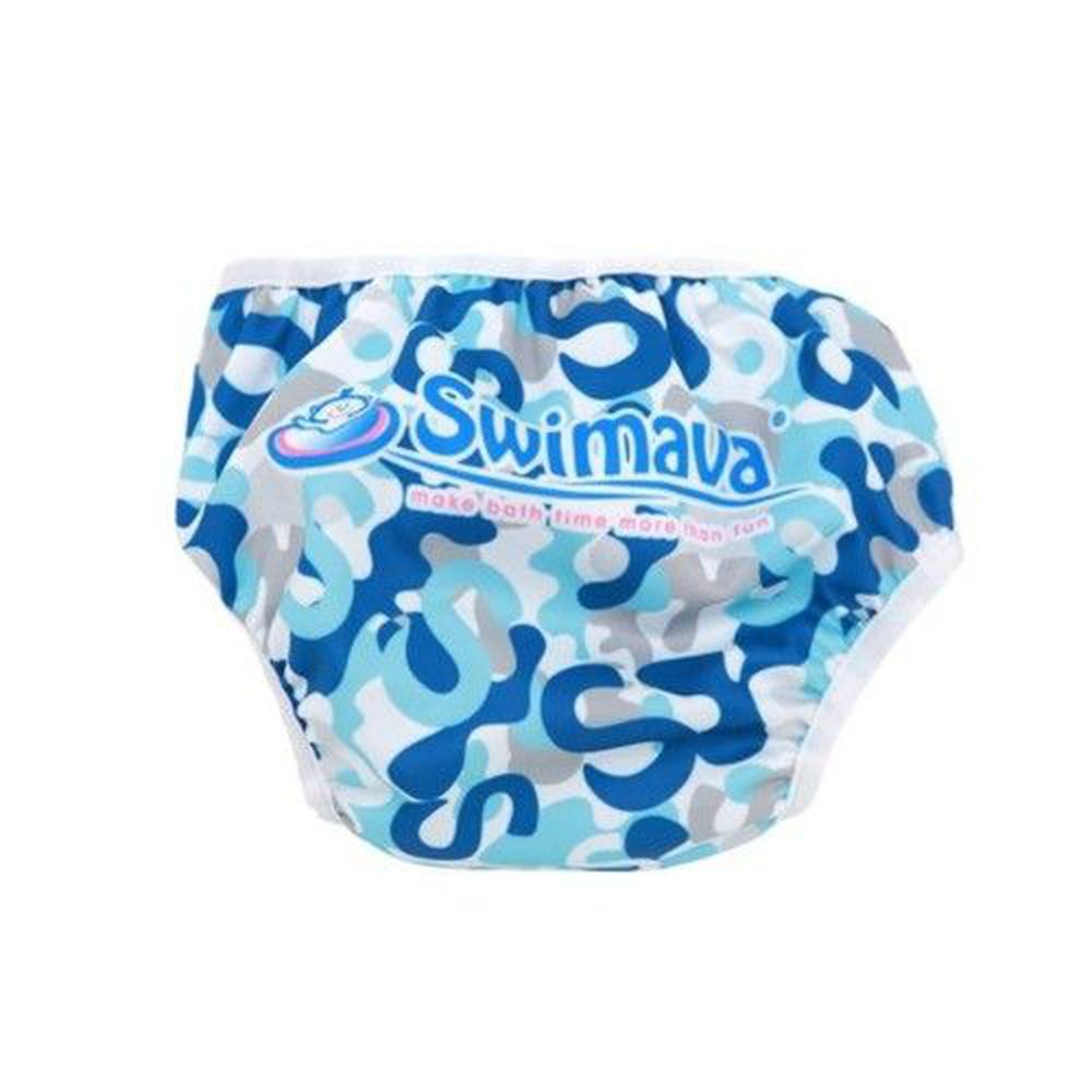 Swimava - S1嬰兒游泳尿褲-深藍迷彩 (8-14kg)