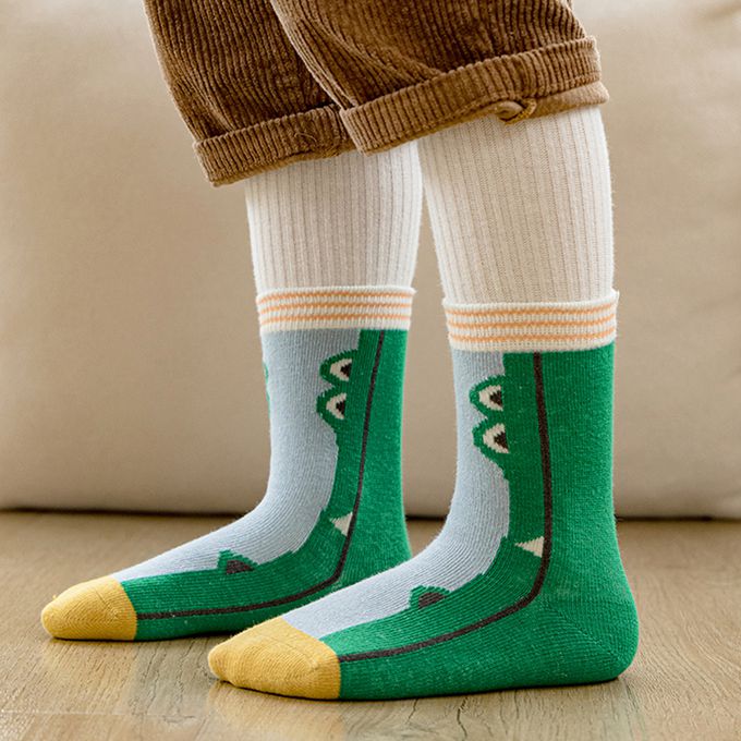 腳ㄚ子 - 幼/兒童棉質中筒襪 童襪 襪子 棉襪 兒童襪-萌龍傳說