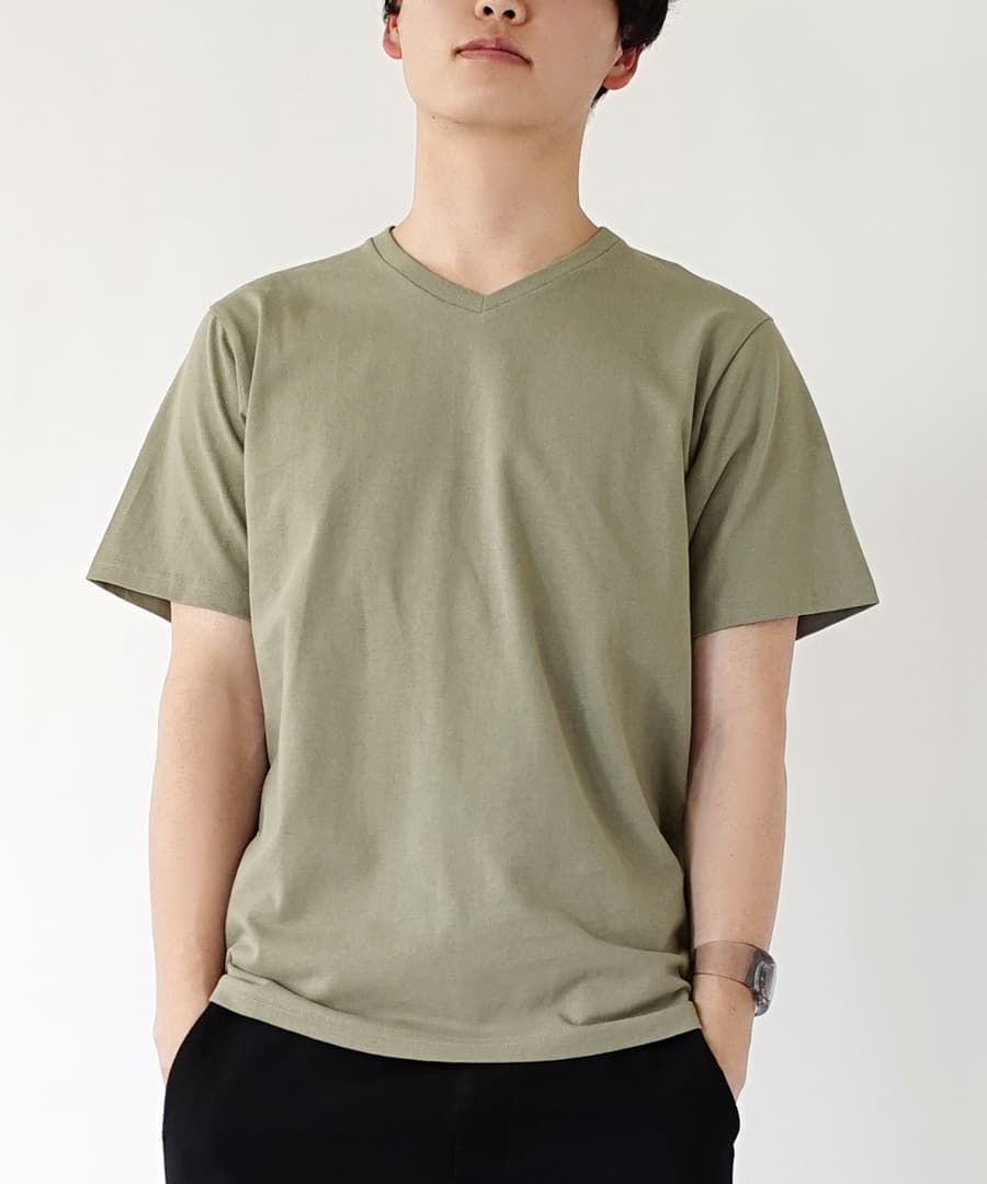 日本 zootie - 抗透汗 V領短袖上衣(爸爸)-摩卡