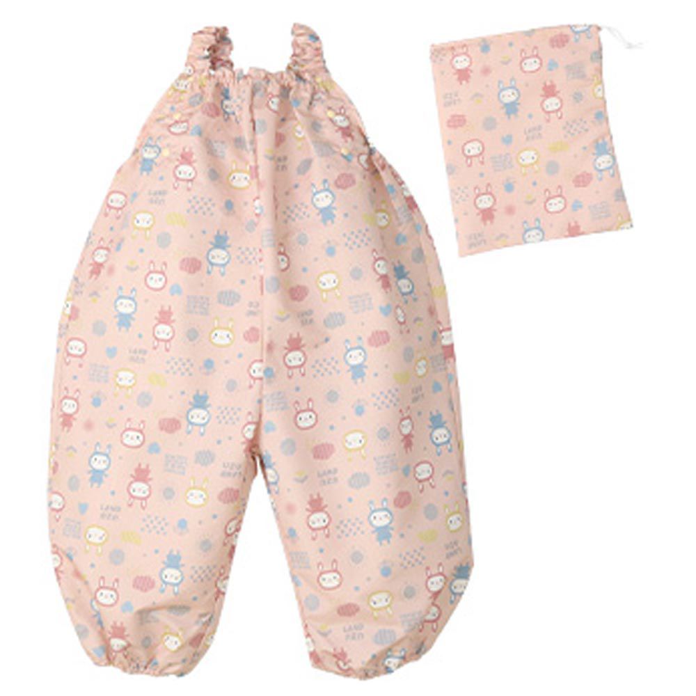 日本 ZOOLAND - 可愛防水遊戲服/玩沙衣-小兔子-粉紅 (80-110cm)