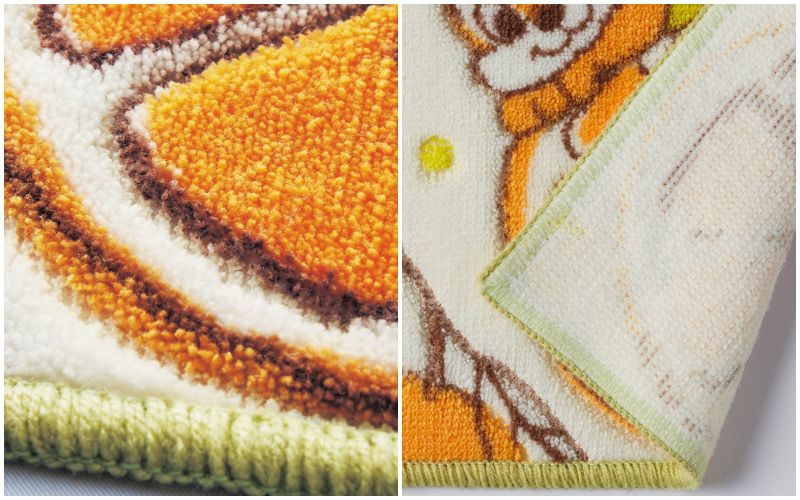 日本千趣會 - mini labo 去泥污腳踏墊-法蘭西花朵-藍綠