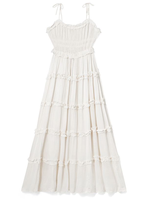 日本 GRL - 法式浪漫滾邊層次吊帶裙/洋裝-藍