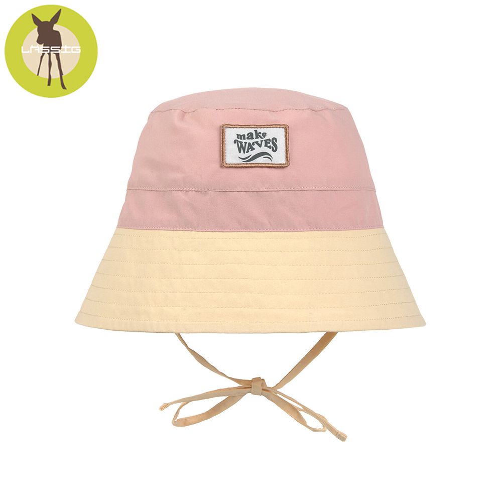 嬰幼兒抗UV海灘遮陽漁夫帽-撞色拼接