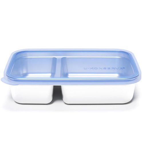 美國 U-Konserve 優康 - 經檢驗食品安全等級 304 不鏽鋼分隔型保鮮盒/冷凍盒/儲存盒/便當盒 825ml-宇宙藍