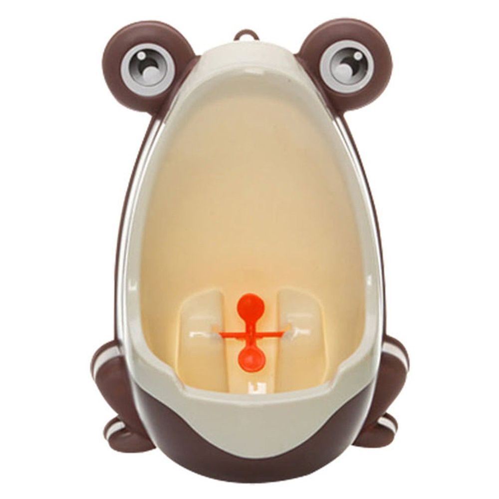 可愛青蛙造型男寶寶訓練尿尿小便斗-咖啡
