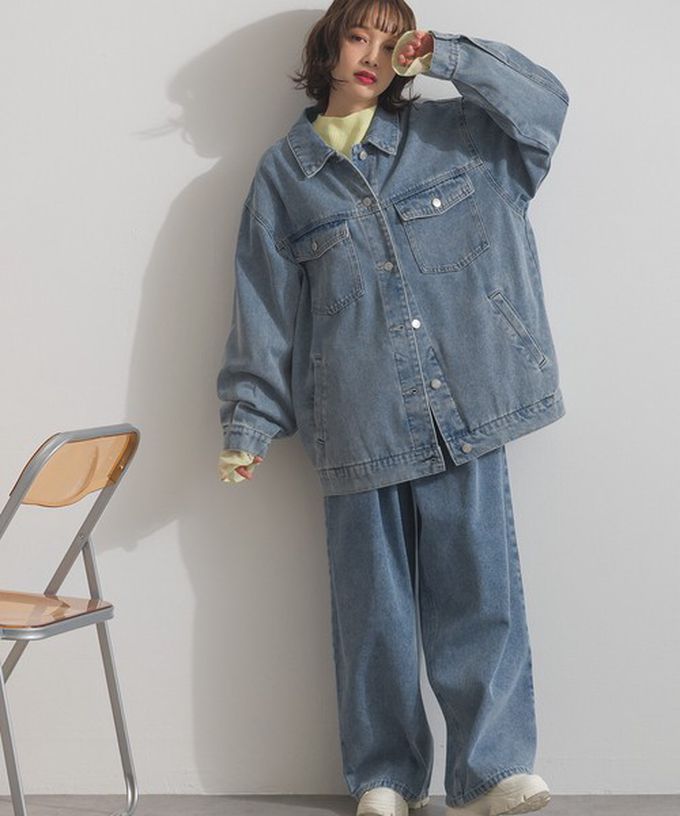 日本 ELENCARE DUE - 10oz 立體摺線後腰鬆緊牛仔褲-海軍藍