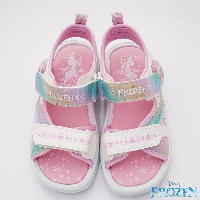 冰雪奇緣 - 冰雪奇緣電燈涼鞋-FNKT37129白(中小童)-涼鞋-白