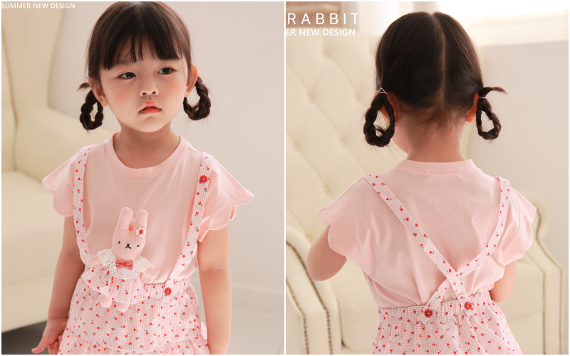 韓國 Coco rabbit - 兔子娃娃波浪袖上衣-白