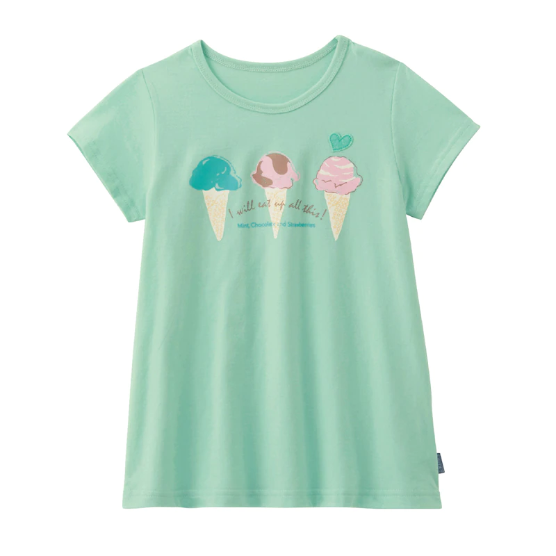 日本千趣會 - GITA 天竺棉印花短T-草莓花圈-深藍