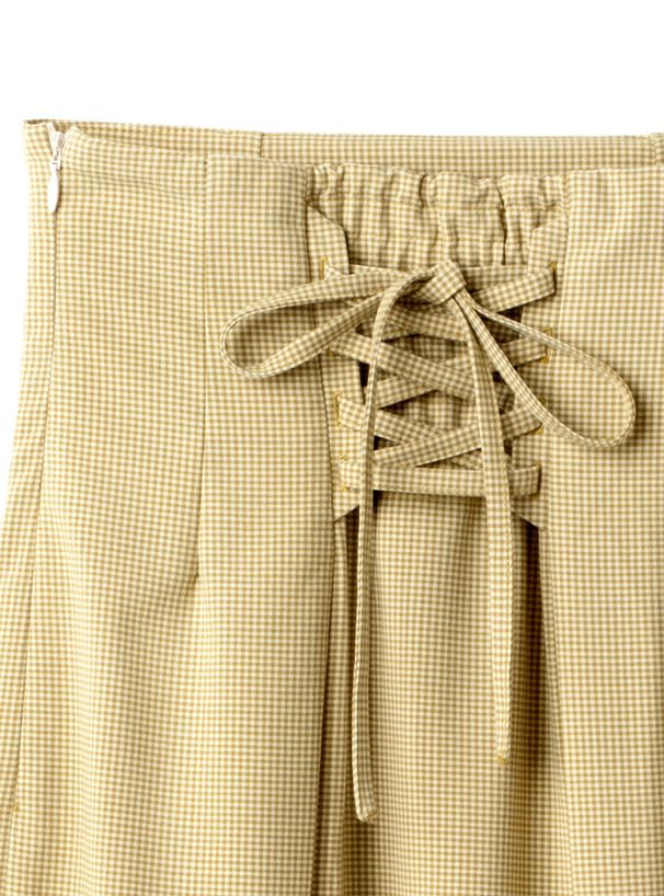 日本 GRL - 後腰綁帶設計修身魚尾長裙-蘋果綠