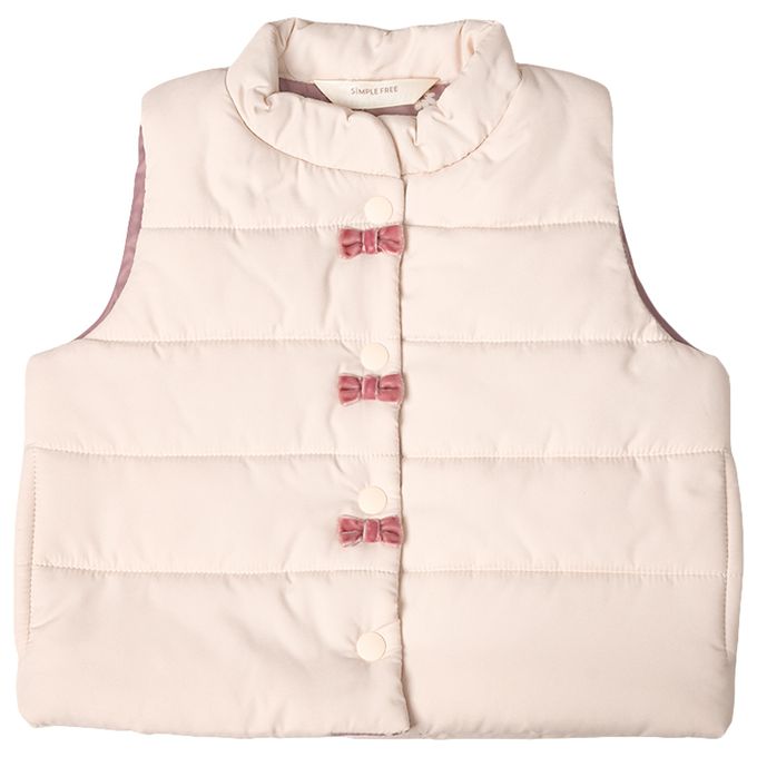 akachan honpo - 鋪棉背心-米白色