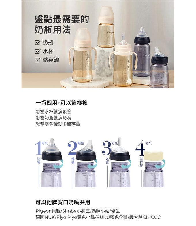 MOTHER-K - 奶瓶水杯共用重力球吸管組