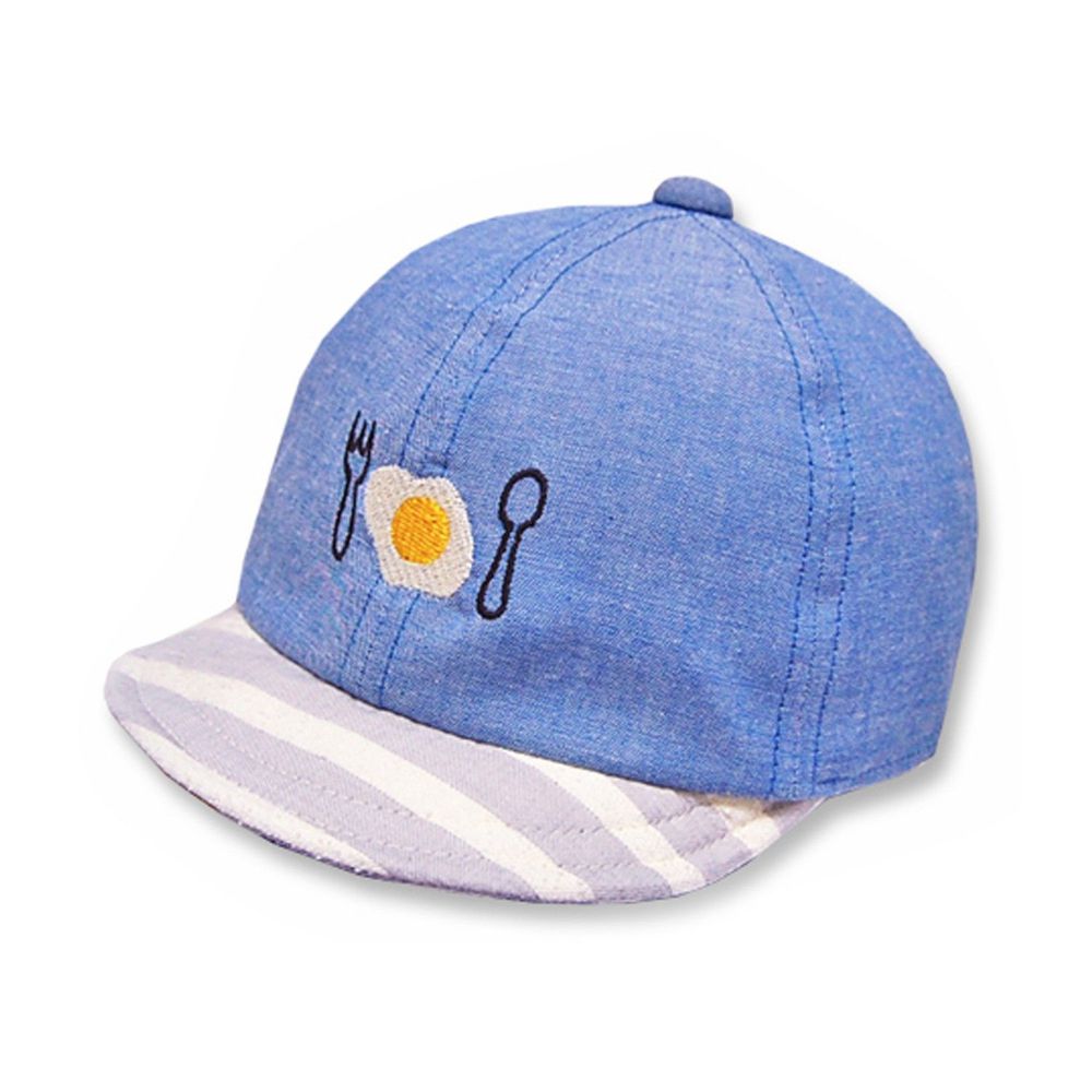 日本 SHAPOX - 兒童遮陽帽-棒球帽-藍色荷包蛋