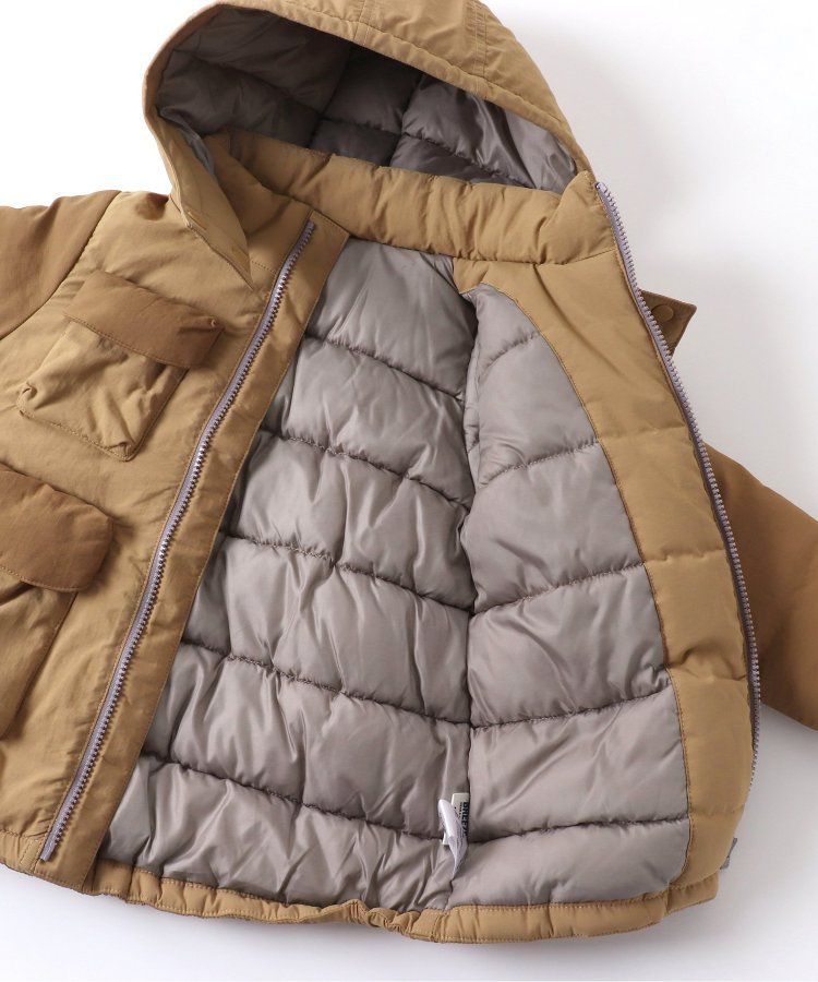 日本 BREEZE - 多口袋頂級保暖鋪棉連帽外套-卡其