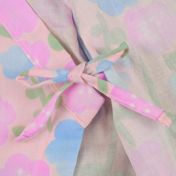 akachan honpo - 甚平包屁衣-小花-粉紅色