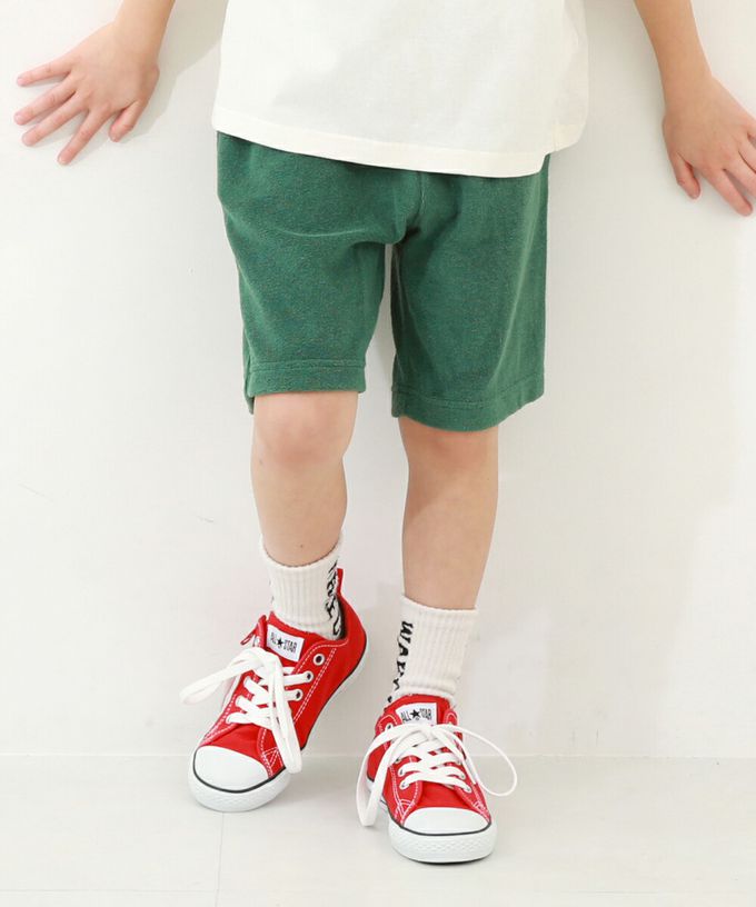 日本 devirock - 毛巾布柔軟吸汗短褲-海軍藍