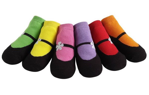 美國 Jazzy Toes - 時尚造型棉襪/止滑襪/假鞋襪/嬰兒襪_六入禮盒組-閃亮瑪莉珍襪